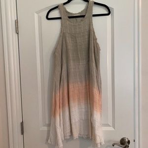 Tan/pink/white ombre dress